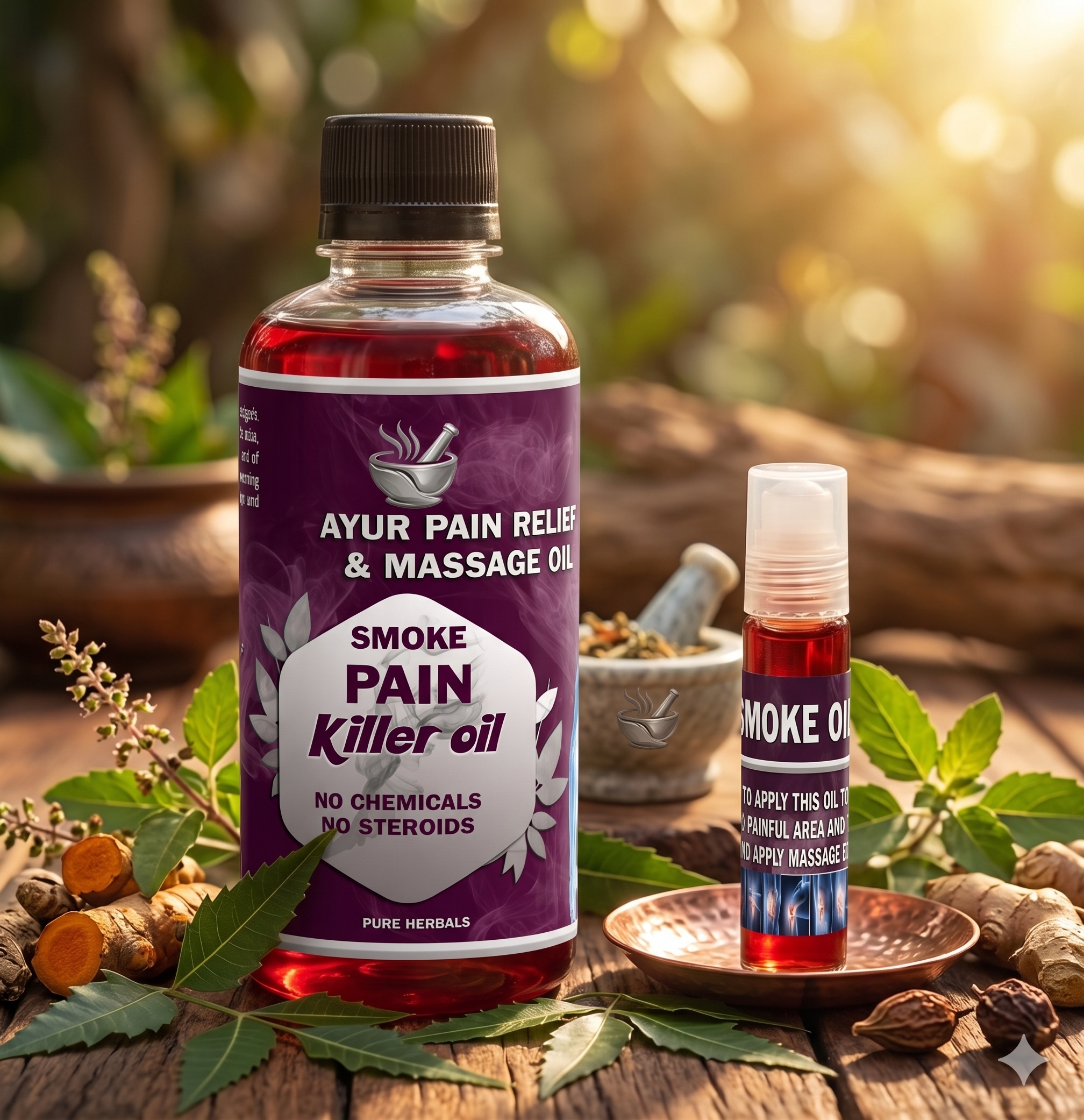 Smoke Pain Relief & Massage Oil - 100% Working 🌿