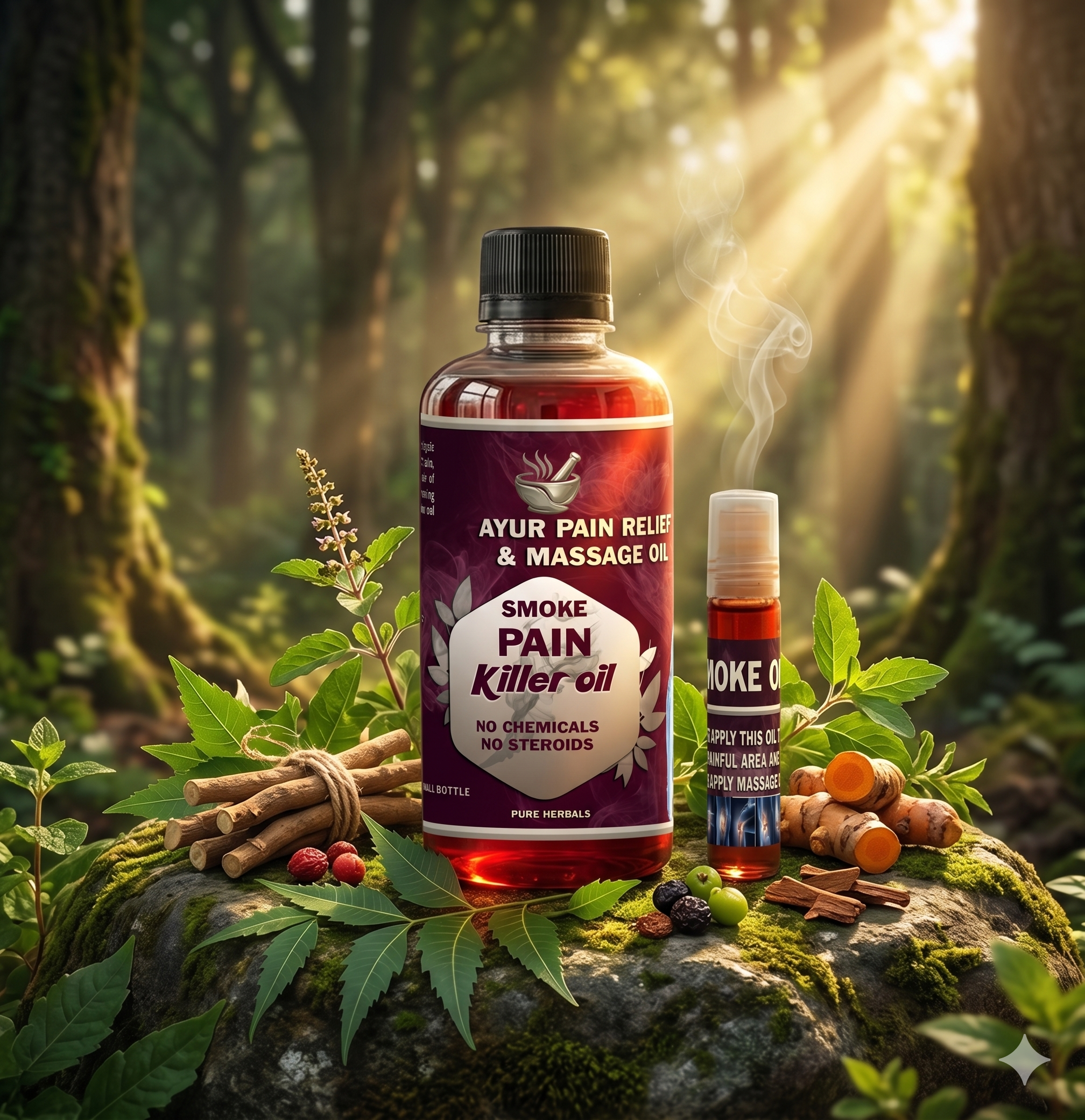 Smoke Pain Relief & Massage Oil - 100% Working 🌿