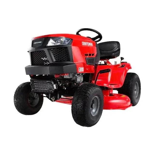 CRAFTSMAN T110 42-in Riding Lawn Mower with Double Bagger & Mulch Kit Bundle