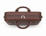 Seeselect Executive Slim Laptop Briefcase – Premium Brown Leather Office Bag for Men (15.6 Inch) - Image 5