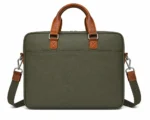 Seeselect Premium Olive Green Laptop Bag | 15.6" Executive Leather Briefcase with Detachable Shoulder Strap - Image 5