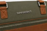 Seeselect Premium Olive Green Laptop Bag | 15.6" Executive Leather Briefcase with Detachable Shoulder Strap - Image 6
