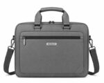 Grey Office Laptop Bag – Premium Business Briefcase with Shoulder Strap | Water-Resistant | Fits Up to 15.6" Laptop
