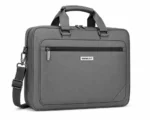 Grey Office Laptop Bag – Premium Business Briefcase with Shoulder Strap | Water-Resistant | Fits Up to 15.6" Laptop - Image 2