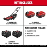 CRAFTSMAN V20 20 in. 2x20V Brushless Cordless Push Lawn Mower with Two 5.0Ah Batteries & Chargers (CMCMW220P2) - Image 8