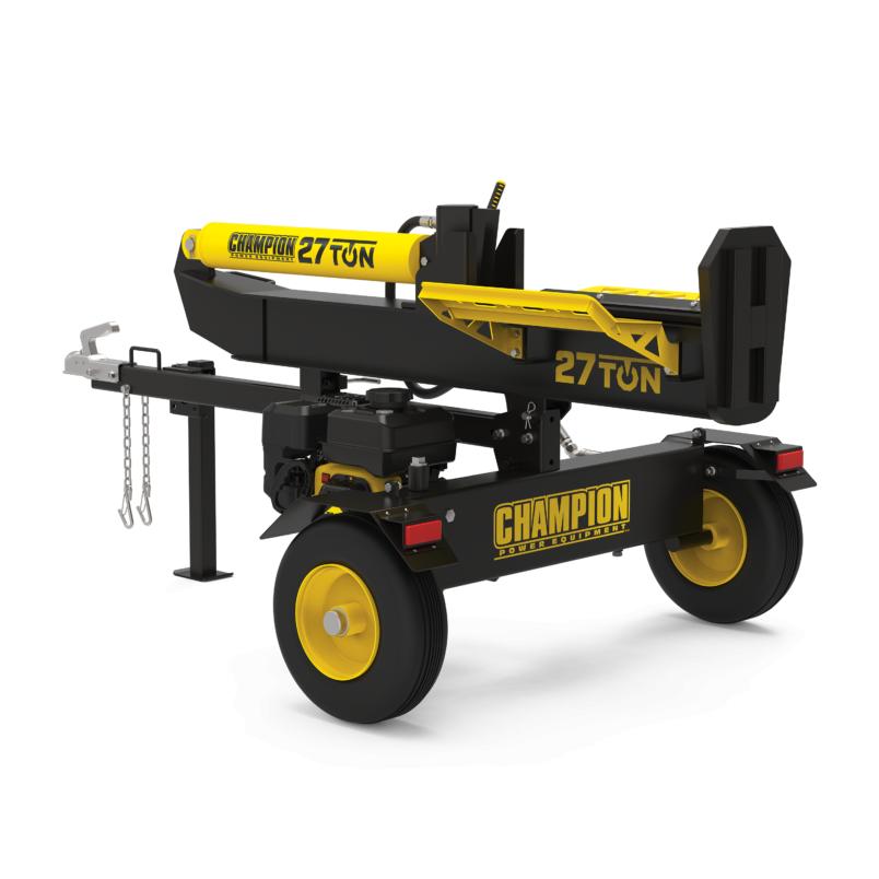 champion-27ton-gas-log-splitter-100424-front Champion 27-Ton 224cc Gas Horizontal and Vertical Full Beam Log Splitter with Auto Return (100424) - Image 1