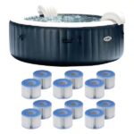 Intex PureSpa Plus 6-Person 85 in. Inflatable Hot Tub with 170 Bubble Jets, LED Light & 12 Filter Cartridges (28431EP - Image 3