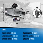 Kendon Go! Series Single Rail Ride-Up Folding Motorcycle Trailer (BB107RU-GO) - Image 3
