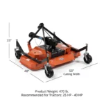 Titan Attachments FM60 60 in. 3-Point PTO Finish Mower – Category 1, Rear Discharge - Image 2