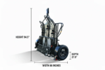 Trinity MT3 3-Rail Stand-Up Folding Motorcycle Trailer - 2000 lb Load Capacity - Image 4