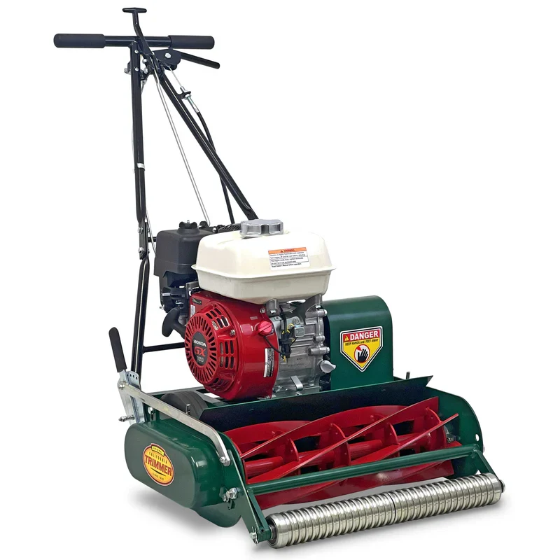 11 GX160 California Trimmer Classic 20 in. 7-Blade Honda GX160 Gas Self-Propelled Reel Lawn Mower with Grooved Front Roller - Image 1